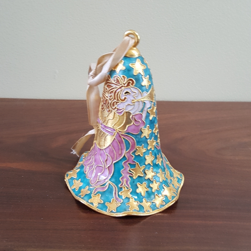 Cloisonne Bell w/ Angel Blowing Trumpet